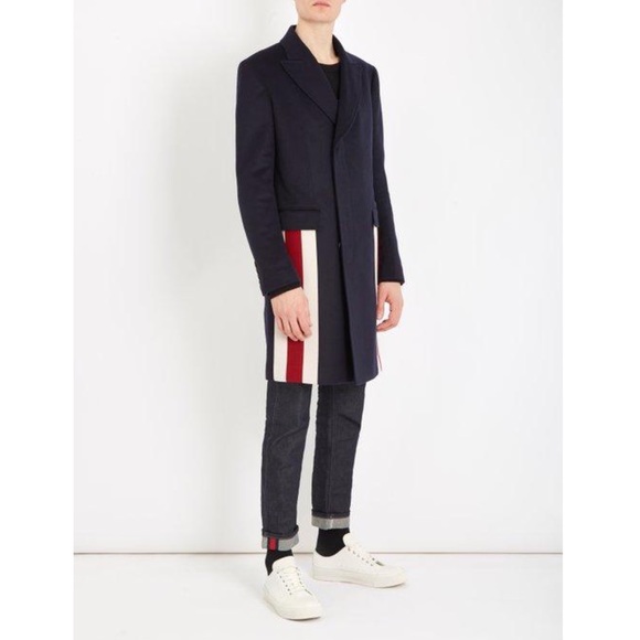 Gucci Other - Gucci Stripe-trimmed Cashmere And Wool-blend Coat